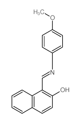 2-Naphthalenol,1-[[(4-methoxyphenyl)imino]methyl]-结构式