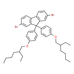 2,7-DIBROMO-9,9-BIS[4-(2'-ETHYLHEXYLOXY)PHENYL]-FLUORENE Structure