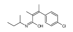 N-butan-2-yl-3-(4-chlorophenyl)-2-methylbut-2-enamide结构式