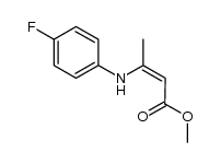 (Z)-methyl 3-[(4-fluorophenyl)amino]but-2-enoate结构式