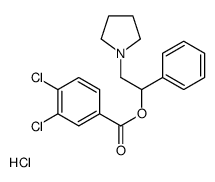 (1-phenyl-2-pyrrolidin-1-ylethyl) 3,4-dichlorobenzoate,hydrochloride Structure