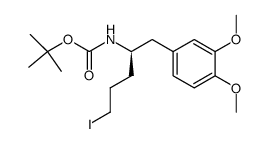 [(R)-1-(3,4-Dimethoxy-benzyl)-4-iodo-butyl]-carbamic acid tert-butyl ester结构式