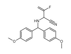 N-(1-Cyano-2-fluoroallyl)-4,4'-dimethoxybenzhydrylamine结构式