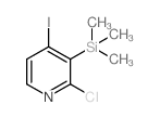 2-氯-4-碘-3-(三甲基甲硅烷基)吡啶结构式