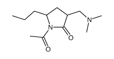1-acetyl-3-[(dimethylamino)methyl]-5-propylpyrrolidin-2-one结构式