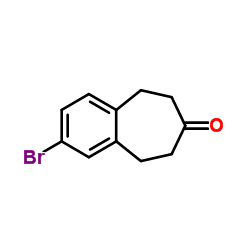 2-Bromo-5,6,8,9-tetrahydro-7H-benzo[7]annulen-7-one结构式