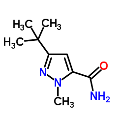3-tert-butyl-1-Methyl-1H-pyrazole-5-carboxamide结构式