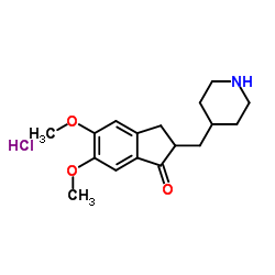5,6-Dimethoxy-2-(4-piperidinylmethyl)-1-indanone hydrochloride Structure