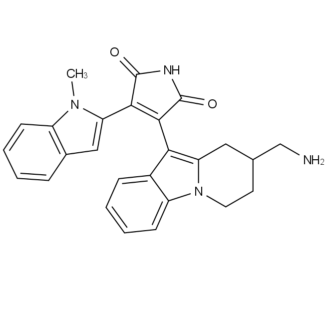 Bisindolylmaleimide X(Ro 31-8425)结构式