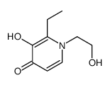 2-ethyl-3-hydroxy-1-(2-hydroxyethyl)pyridin-4-one结构式