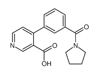 4-[3-(pyrrolidine-1-carbonyl)phenyl]pyridine-3-carboxylic acid Structure