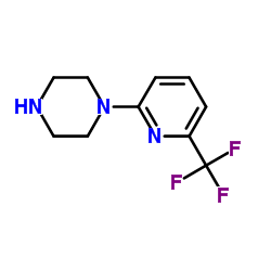 1-(6-三氟甲基-2-吡啶)哌嗪结构式