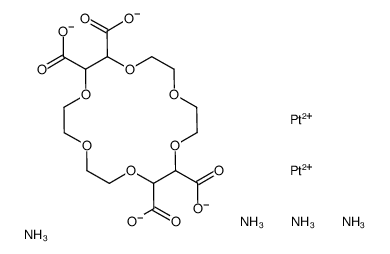18-crown-6-tetracarboxybisdiammineplatinum(II)结构式