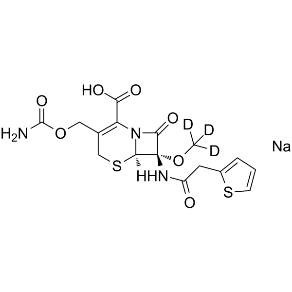 Cefoxitin-d3 sodium salt结构式