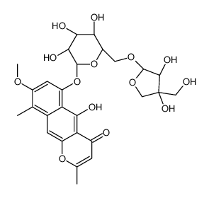 quinquangulin-6-apiofuranosyl-(1-6)-glucopyranoside结构式