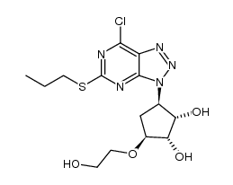 (1S,2S,3R,5S)-3-(7-Chloro-5-(Propylthio)-3H-[1,2,3]Triazolo[4,5-D]Pyrimidin-3-Yl)-5-(2-Hydroxyethoxy)Cyclopentane-1,2-Diol Structure