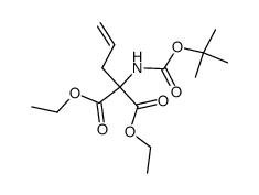DIETHYL 2-ALLYL-2-(TERT-BUTOXYCARBONYLAMINO)MALONATE结构式