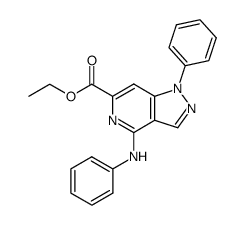 4-phenylamino-6-ethoxycarbonyl-1-phenyl-1H-pyrazolo<4,3-c>pyridine Structure