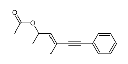 (E)-4-methyl-6-phenylhex-3-en-5-yn-2-yl acetate Structure