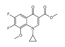 1-cyclopropyl-6,7-difluoro-1,4-dihydro-8-methoxy-4-oxo-3-quinoline carboxylic acid methyl ester structure