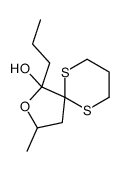 3-methyl-1-propyl-2-oxa-6,10-dithiaspiro[4.5]decan-1-ol Structure