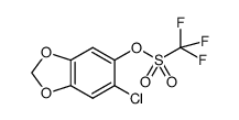 6-chlorobenzo[d][1,3]dioxol-5-yl trifluoromethanesulfonate结构式