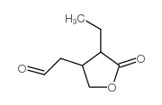 (4-乙基-5-氧代四氢呋喃-3-基)-乙醛结构式
