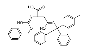 (2S)-4-[[(4-methylphenyl)-diphenylmethyl]amino]-4-oxo-2-(phenylmethoxycarbonylamino)butanoic acid Structure