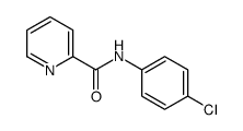 N-(4-氯苯基)吡啶-2-甲酰胺结构式
