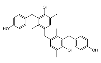 4-[[4-hydroxy-3-[(4-hydroxyphenyl)methyl]-2,5-dimethylphenyl]methyl]-2-[(4-hydroxyphenyl)methyl]-3,6-dimethylphenol结构式