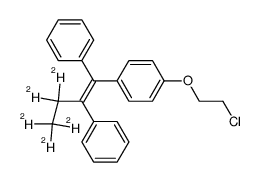 Benzene, 1-(2-chloroethoxy)-4-(1,2-diphenyl-1-butenyl-3,3,4,4,4-d5)-, (Z)- Structure