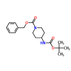 1-CBZ-4-BOC-氨基哌啶结构式