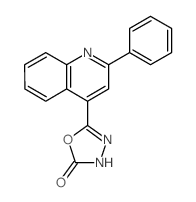 1,3,4-Oxadiazol-2(3H)-one,5-(2-phenyl-4-quinolinyl)-结构式