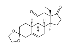 18a-methylestr-5-ene-3,11,17-trione cyclic 3-(1,2-ethanediyl acetal) Structure