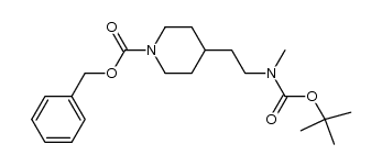 N-(tert-butoxycarbonyl)-N-methyl-2-[N-(benzyloxycarbonyl)-4-piperidinyl]ethanamine Structure