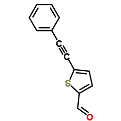 5-(2-苯乙基-1-基)噻吩-2-甲醛结构式