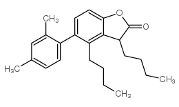 二甲苯基二丁基苯并呋喃酮结构式