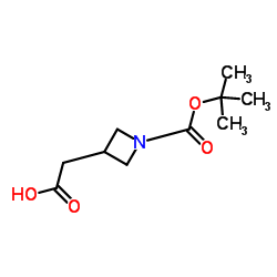 N-Boc-3-氮杂环丁烷乙酸结构式
