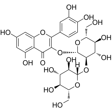 白麻苷，槲皮素-3-O-槐二糖苷图片