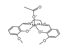 (bis-(3-methoxy)salicylaldehyde-ethylenediimine)manganese(II) acetate Structure