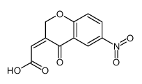 6-硝基-4-氧代-3-苯并二氢吡喃基乙酸结构式