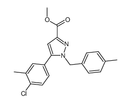 methyl 5-(4-chloro-3-methylphenyl)-1-(4-methylbenzyl)-1H-pyrazole-3-carboxylate Structure