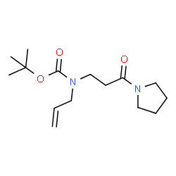 叔-丁基烯丙基(3-氧亚基-3-(吡咯烷-1-基)丙基)氨基甲酯结构式
