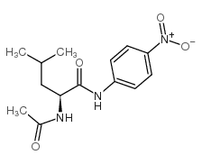 N-乙酰-L-亮氨酰对硝基苯胺结构式