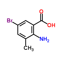 2-氨基-5-溴-3-甲基苯甲酸结构式