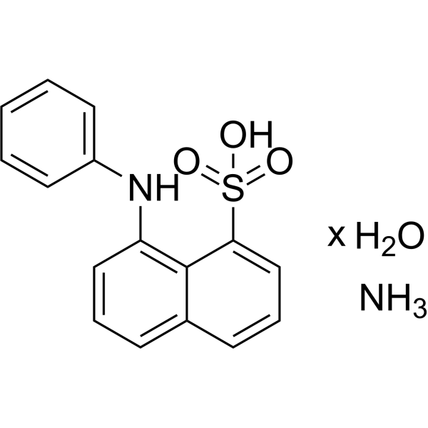 8-苯胺基-1-萘磺酸铵盐结构式