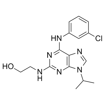 2-[[6-[(3-氯苯基)氨基]-9-异丙基-9H-嘌呤-2-基]氨基]乙醇结构式