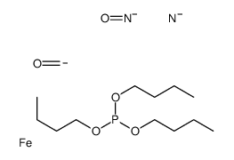methanone,nitroxyl anion,(tributoxy-λ5-phosphanylidene)iron Structure