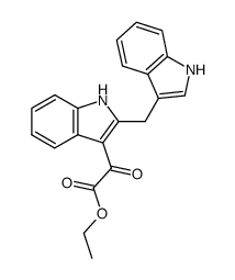 [2-(1H-indol-3-ylmethyl)-1H-indol-3-yl]-oxo-acetic acid ethyl ester结构式