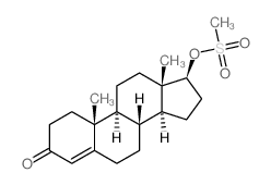 Androst-4-en-3-one,17-[(methylsulfonyl)oxy]-, (17b)- (9CI)结构式